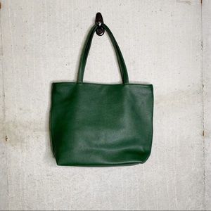 Green large shoulder tote